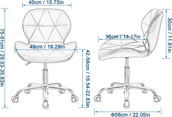 Joolihome Modern Swivel Office Chair Fabric