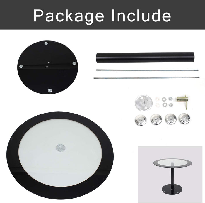 Joolihome Round Glass Dining Table