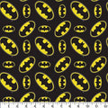 Justice League Batman Black Logo Cotton Fabric