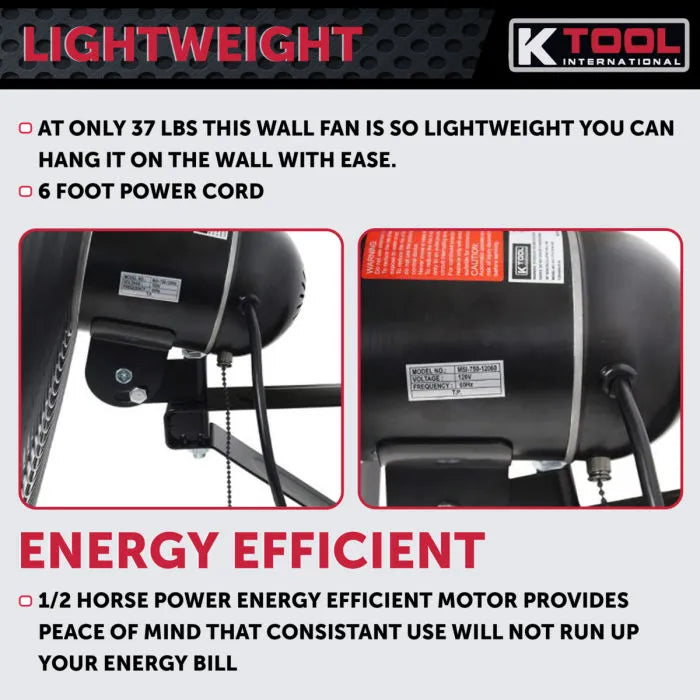 K Tool KTI77731 Lightweight Energy Efficient