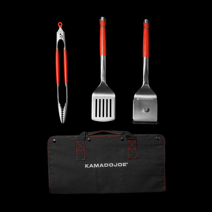 Kamado Joe Grilling Tool Kit w/ Case (Grill brush, tongs and spatula)
