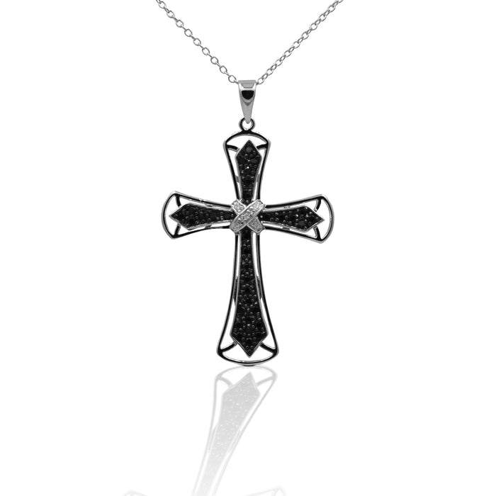 Kelly Herd Marcasite Framed Cross Necklace