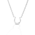 Kelly Herd Single Stone Horseshoe Necklace - Sterling Silver