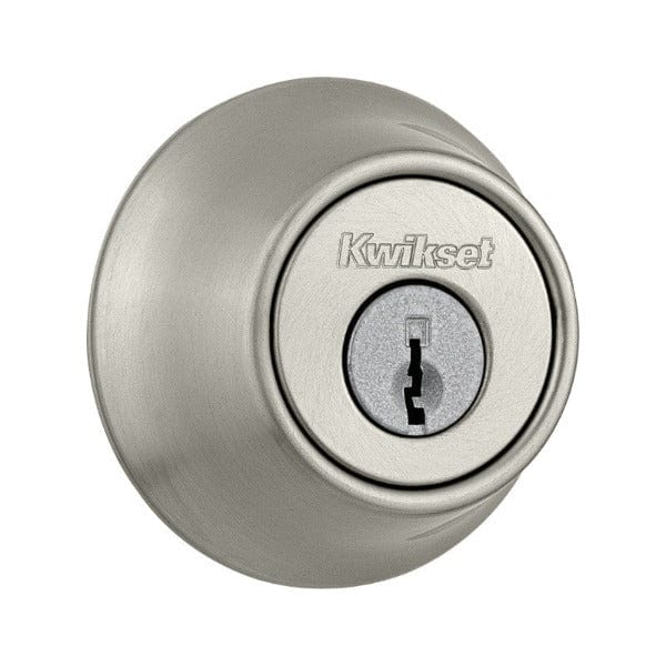 Kwikset 660 Round Deadbolt in Satin Nickel