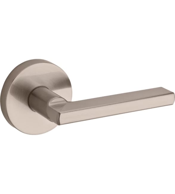 Kwikset Halifax Lever Round In Satin Nickel
