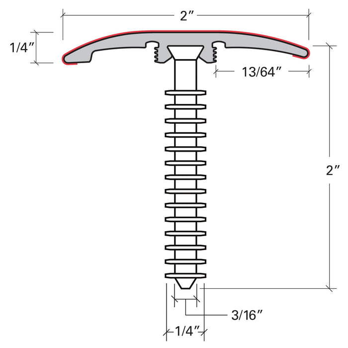 Lamton Moldings - Sensational - Glacier Peak in 3-in-1: Reducer, T-Molding, End Cap
