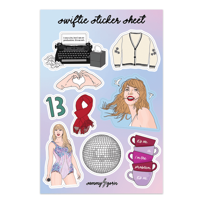 Large Swiftie Vinyl Sticker Sheet - bubblegum market