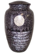 Large/Adult 200 Cubic Inch Moon Shadow Aluminum Funeral Cremation Urn for Ashes