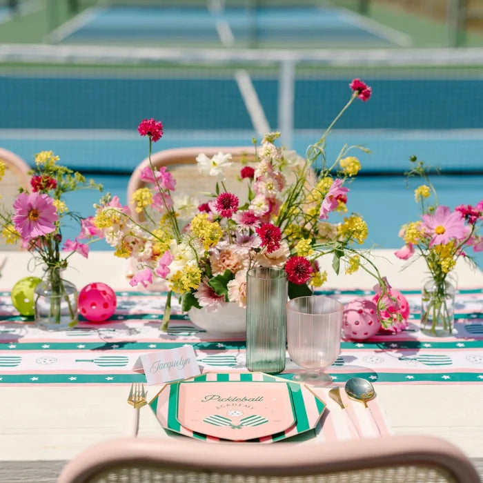 Le Pickleball Paper Table Runner - bubblegum market