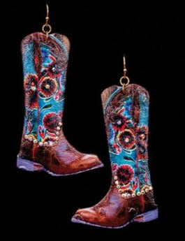 Leather Boot Earring