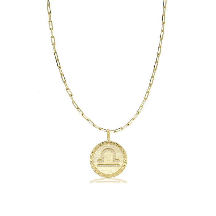 Libra Gold Zodiac Necklace