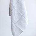 Light Grey Muslin Baby Swaddle & Burp Cloth with White Curve Print – 100% OEKO-TEX Cotton, Ultra-Soft Double Gauze