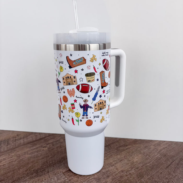 Love For Texas 40oz Tumbler - Lyla's: Clothing & Gifts - Online and Rockwall Texas Boutique