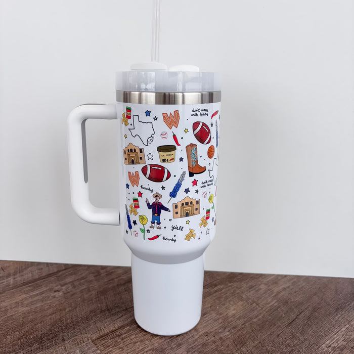 Love For Texas 40oz Tumbler - Lyla's: Clothing & Gifts - Online and Rockwall Texas Boutique