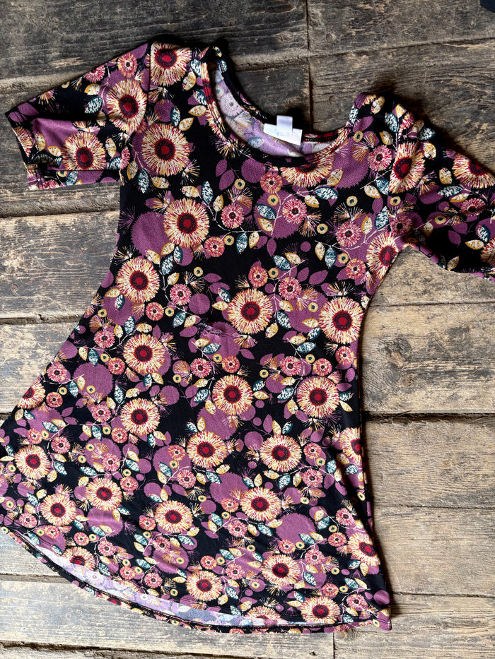 LuLaRoe "Adeline" dress - girl's 8 - sunflower