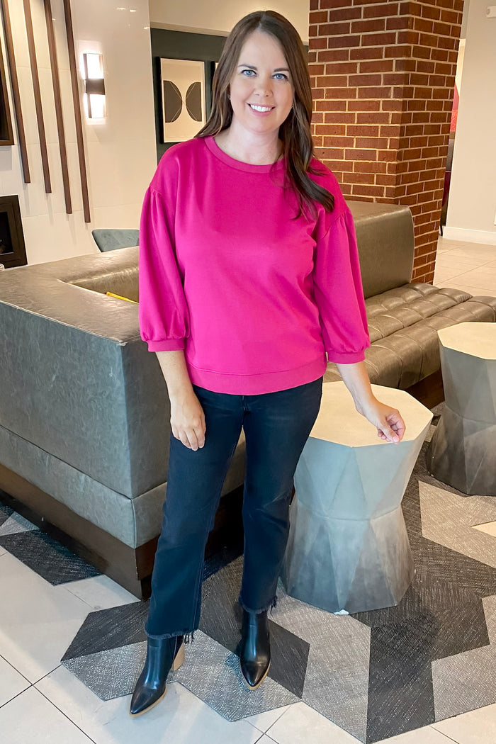 Make It Work Magenta Top - Lyla's: Clothing & Gifts - Online and Rockwall Texas Boutique