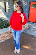 Make It Work Red Top - Lyla's: Clothing & Gifts - Online and Rockwall Texas Boutique