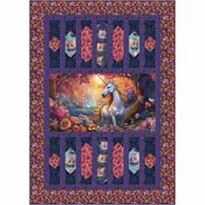 Mandapa Quilt Kit - Mystical Unicorn - Quilt Size 55" x 77"