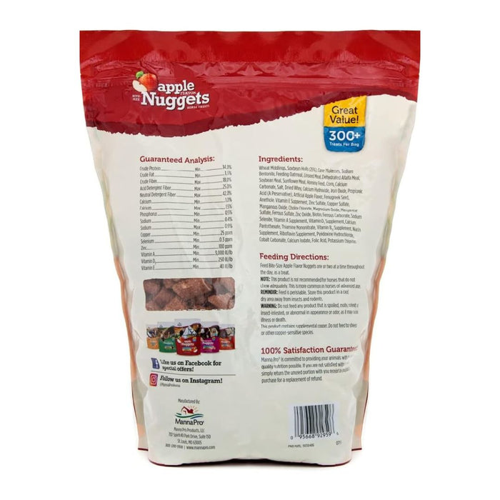 Manna Pro Apple Bite Size Nuggets Horse Treats 4 lb
