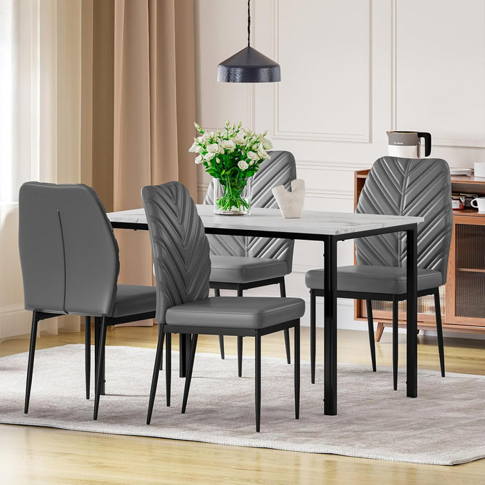 Marble Effect Dining Table