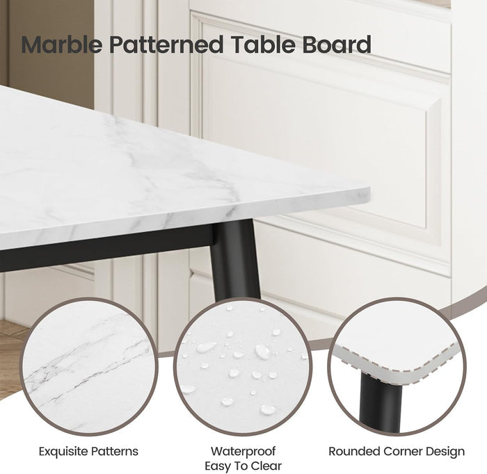 Marble Effect Dining Table