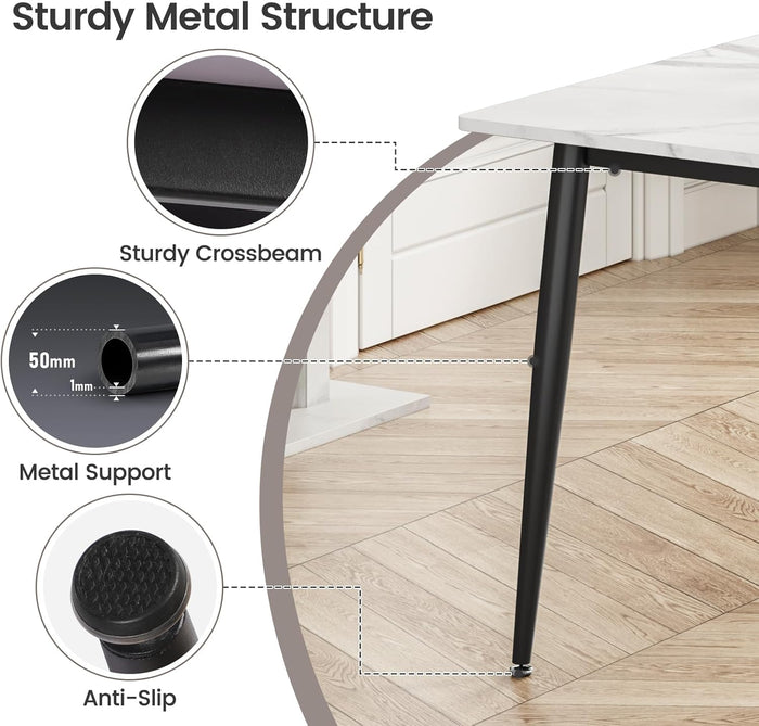 Marble Effect Dining Table