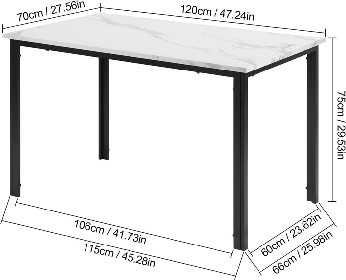 Marble Effect Dining Table