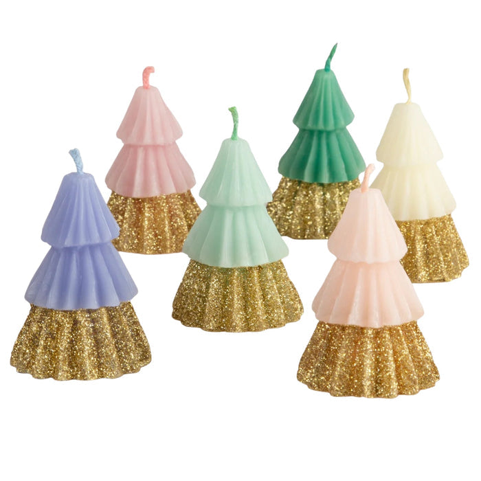 Meri Meri Party Rainbow Glitter Tree Candles - bubblegum market
