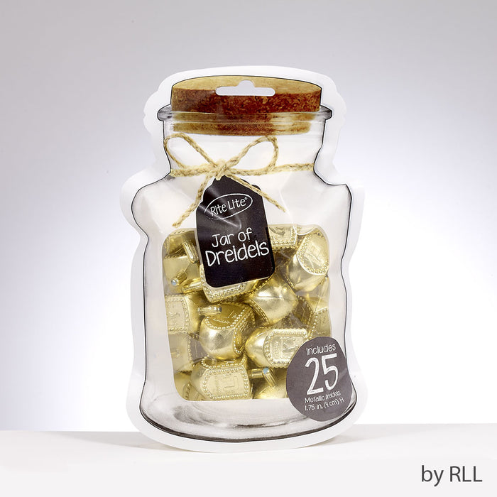 METALLIC GOLD DREIDEL  MEDIUM SIZE - 25 PACK - Creative Kids