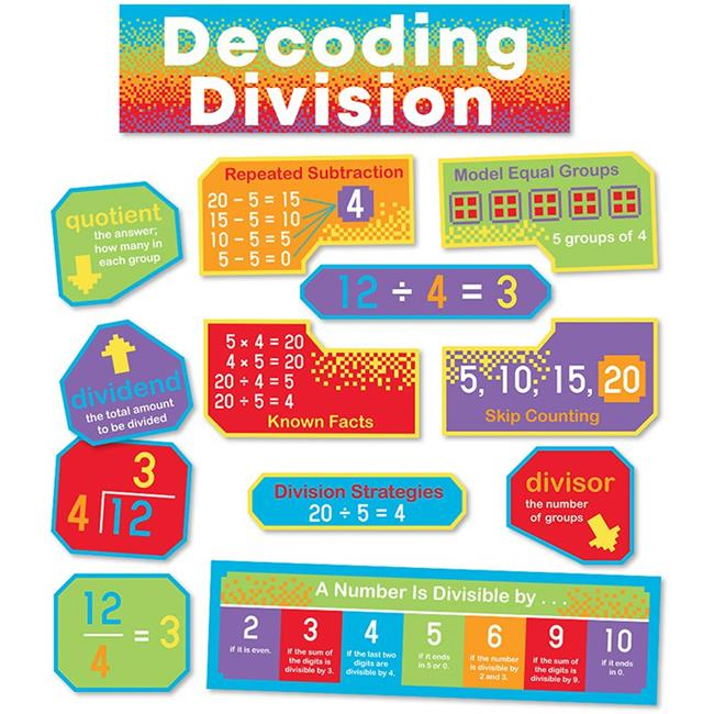MINI  BULLETIN BOARD SET DECODING DIVISION - Creative Kids