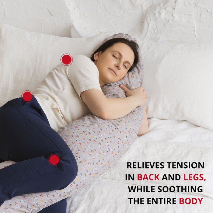 MINICAMP C-Shape Pillow with Organic Grey Cover | Kapok & Latex Blend or PES Filling