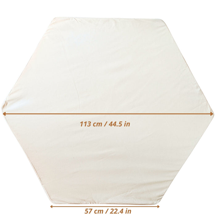 MINICAMP Hexagon Kids' Playmat in Ecru - Fits Pavilion Playhouse