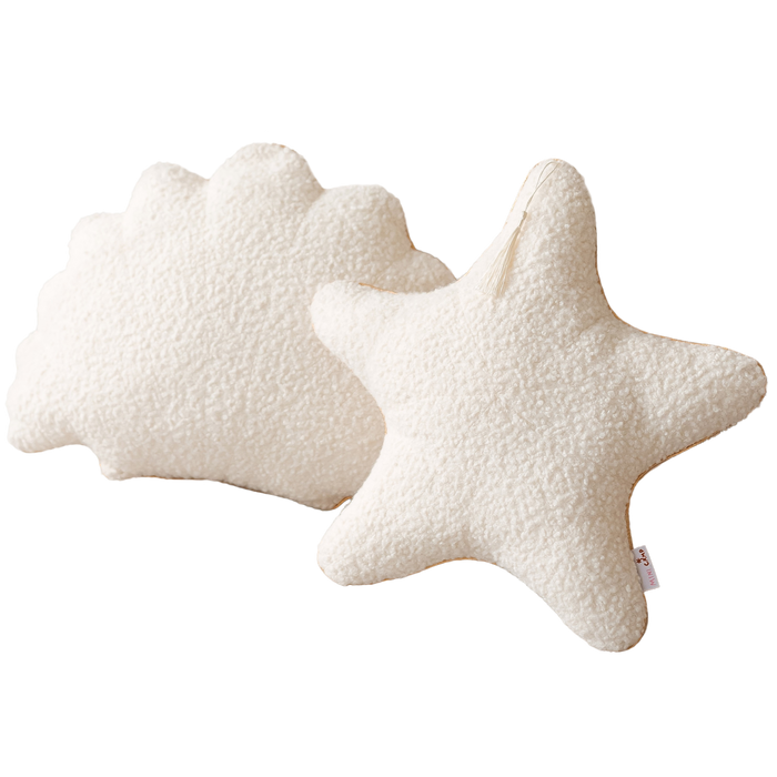 Seashell Pillows Set, Starfish Throw Pillows, Kindergarten Decor, Nautical Cushions, Oceanic Throw Pillows, Sea Star Cushions,Shell Accent