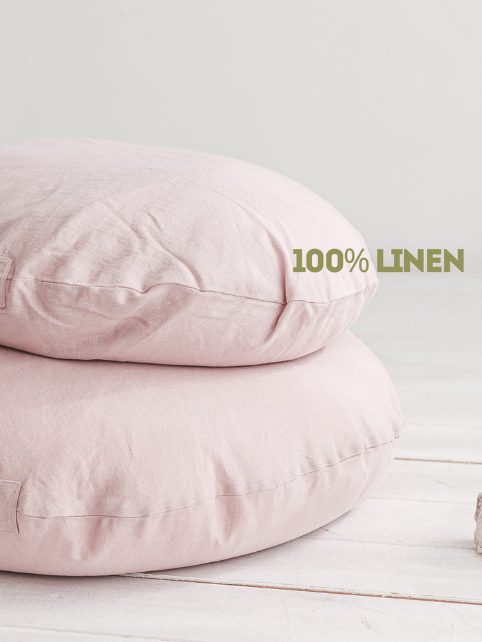 MINICAMP Yoga Pillow Meditation Cushion from 100% Linen in Dusty Pink