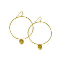 Monstera Hoop Earrings