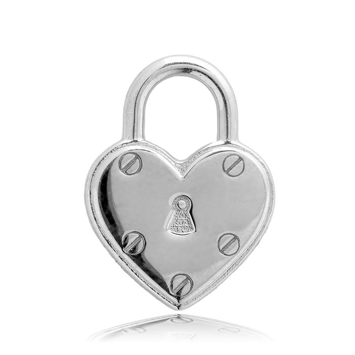 Multi Amazonite Stone Bracelet with Love Lock Sterling Silver Charm