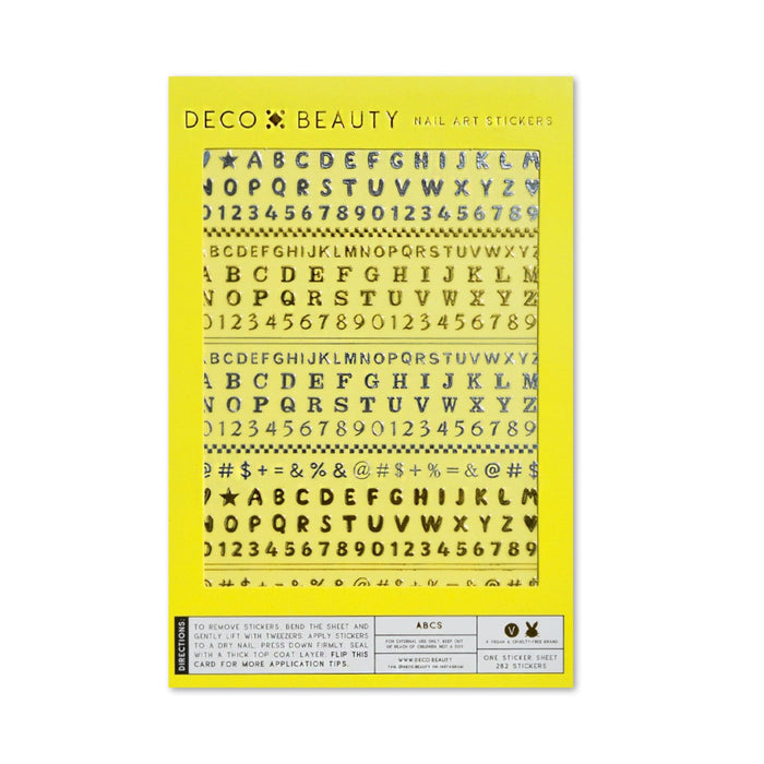 Nail Art Stickers: ABCs - bubblegum market