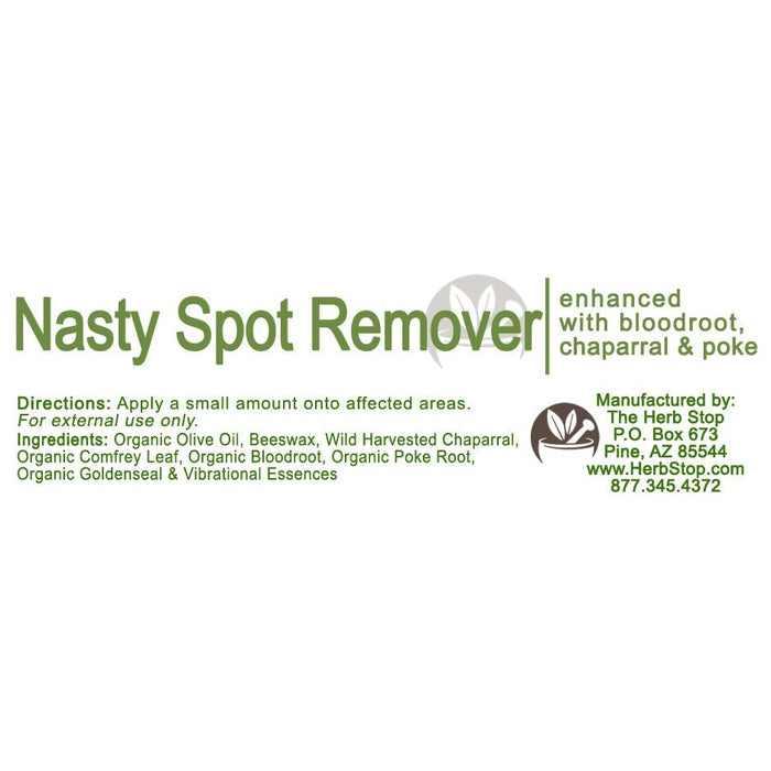 Nasty Spot Remover Label