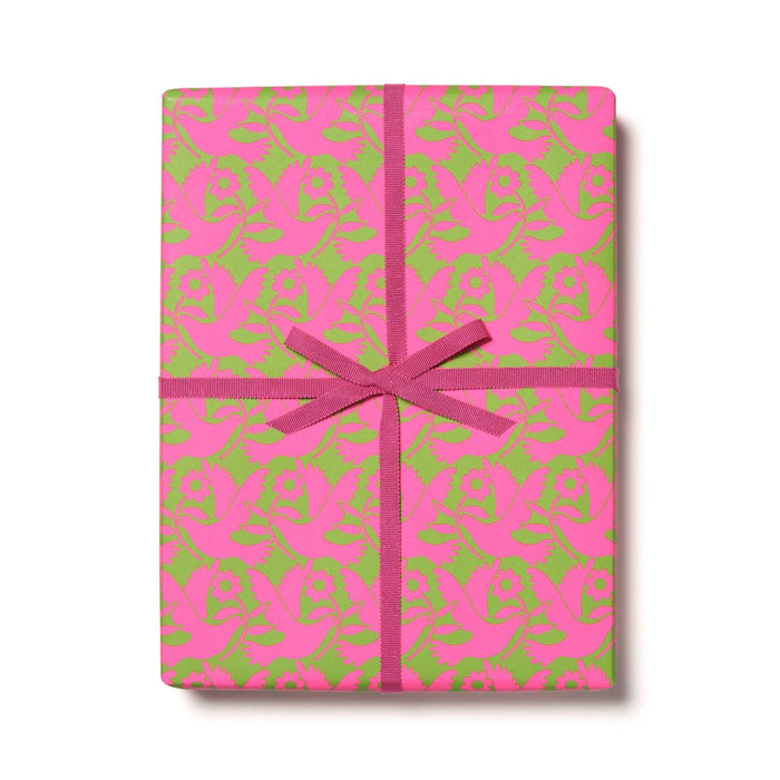 Neon Doves Holiday Wrapping Paper Sheets (Roll of 3) - bubblegum market
