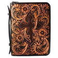 Nocona Bible Cover Floral Embossed Brown