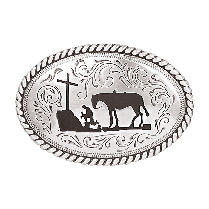 Nocona Youth Cowboy Prayer Buckle