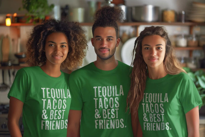 Men's Cinco De Mayo T-Shirt Taco Y Tequila Tee Short Sleeve