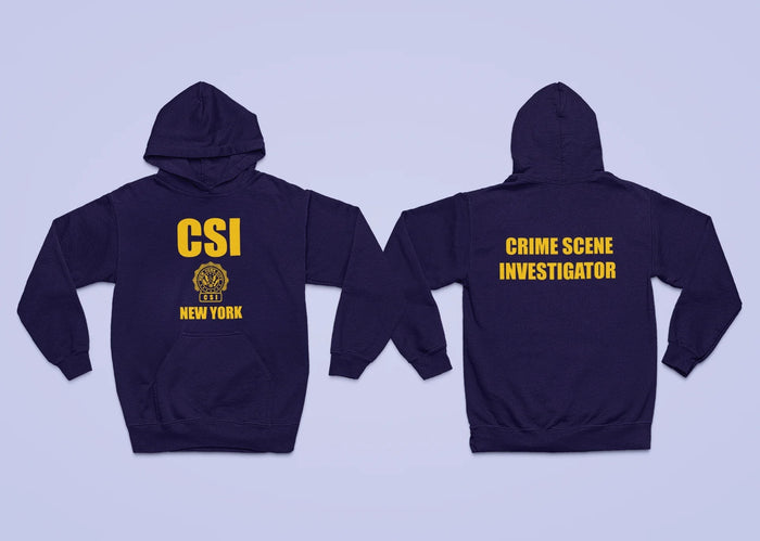 Men's CSI New York Hoodie Crime Scene Investigation Sweatshirt