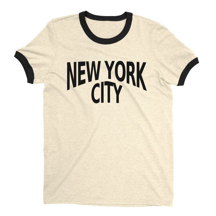New York City Ringer Tee — Natural