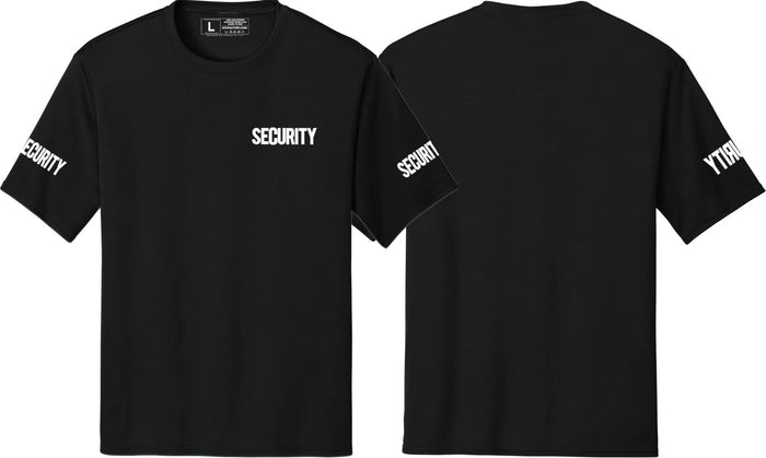 Men's Security T-Shirt Moisture-Wicking Performance Tee Summer Work Shirt