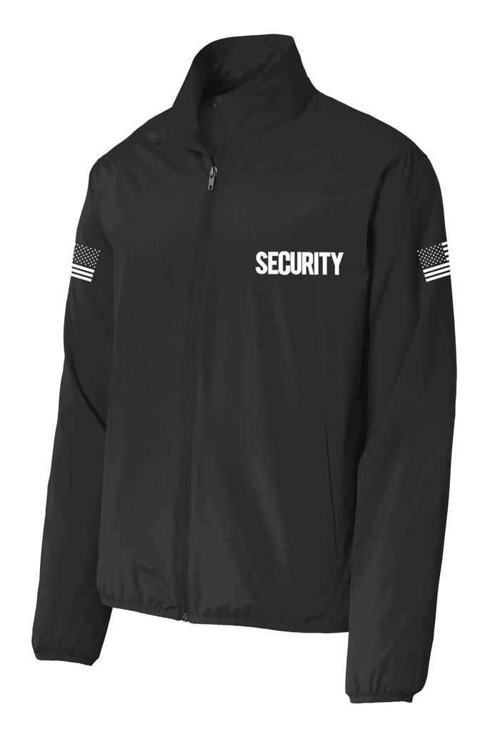 NYC FACTORY Men's Security Wind Breaker Jacket Wind & Water Resistant Full Zip & 1/2 Zippered
