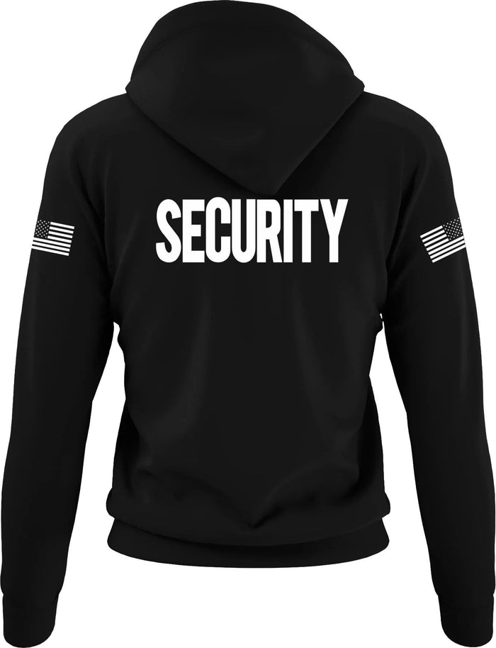 Security Hoodie with USA Flag Sleeve Prints Staff Coach Guard Police Sheriff