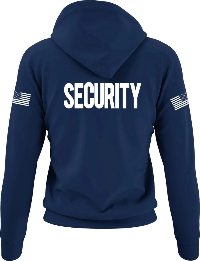 Security Hoodie with USA Flag Sleeve Prints Staff Coach Guard Police Sheriff