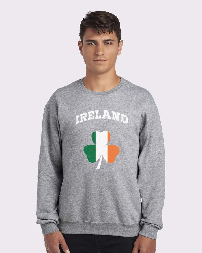 Ireland Flag Retro Design Custom Crewneck Sweatshirt