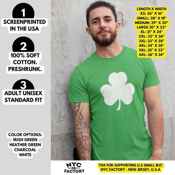 Shamrock T-Shirt Unisex St Patricks Day Tee Mens Ireland Tee Shirt